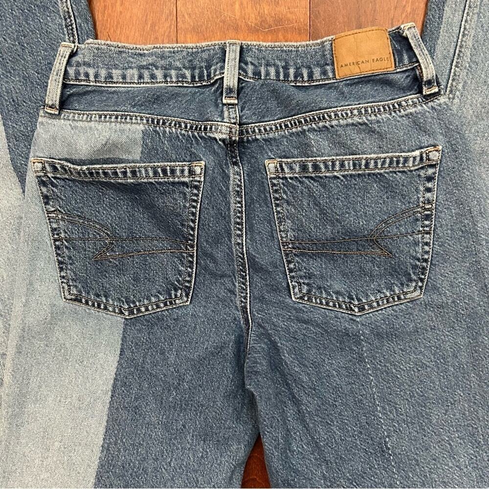 American Eagle 90s Bootcut Patchwork Pattern Blue… - image 7